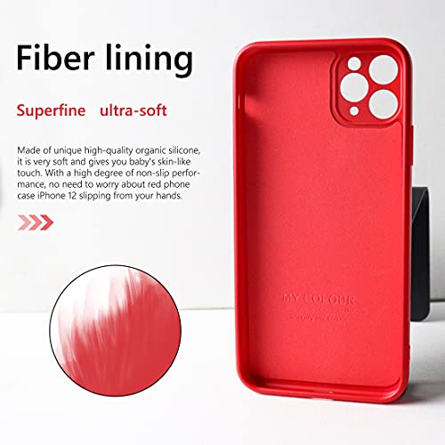 Red - Shockproof Slim Fit Silicone TPU Case for iPhone 11 Pro Max 6.5 Inch
