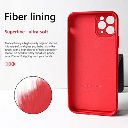 Red - Shockproof Slim Fit Silicone TPU Case for iPhone 11 Pro Max 6.5 Inch