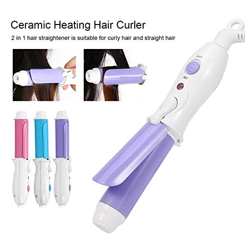 Star Bear - Mini Ceramic Hair Curling Wand Set, Portable Curlers (Purple)