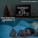 Sinoideas - 8'' Dual User Interface Clock with ABS Design, Black Finish