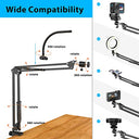 Jomihex - Overhead Tripod with Ring Light, Flexible Arm for Mobile Phones