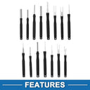 Absopro - 30-Pc Terminal Removal Tool Kit for Wire Connector Extraction