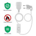 HuaLiSiJi - Euro Extension Cable with Switch, 2.5A, 1m for Household Use