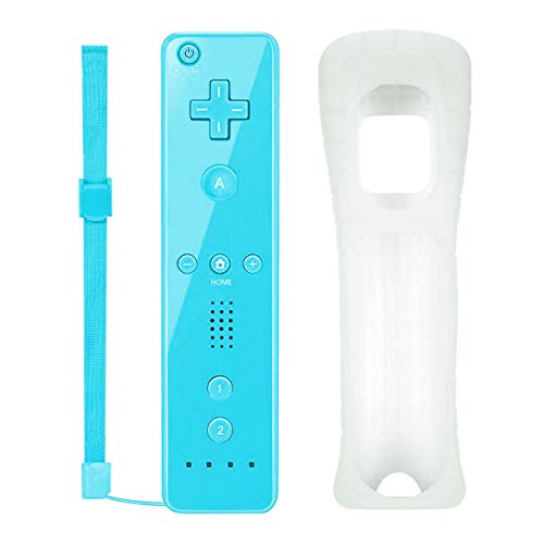 SogYupk - Wireless Wii Remote Controller with Silicone Case and Wrist Strap Blue