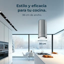 Cecotec - Bolero Flux Ire 388000 38cm A++ Stainless Steel Cooker Hood, 800 m3/h
