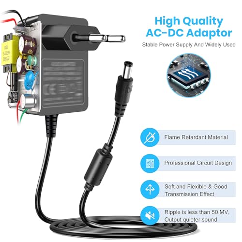 AMZ - 18V 1A DC Power Supply Adapter, CE Certified, EU Plug, 100V-240V