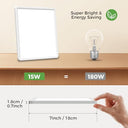 Zemty - Square LED Ceiling Light, 1800LM, IP44 Waterproof, 3 Color Temperatures
