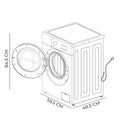 Cecotec - 7 kg Front Load Washing Machine with Inverter Motor, 1400 RPM, 12 Programs