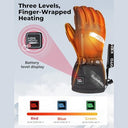 Kemimoto - Waterproof Heated Gloves for Women, Touchscreen, Battery Included, PU Leather