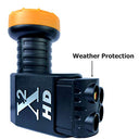 Goaycer - Quad LNB for 4 Participants, Full HD/4K, Weather Protection, Gold-Plated Contacts
