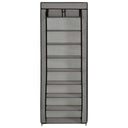 NQJIBUE Grey Fabric Shoe Cabinet with Cover