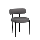 DYHOME Mid-Century Modern Dark Grey Dining Chairs Set of 2