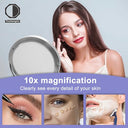 TushengtU - 8.5" Adjustable Lighted Makeup Mirror with 10X Magnification, 360° Rotation