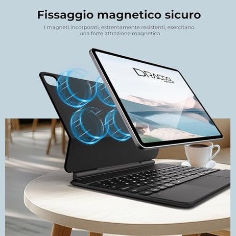 Dracool - Magnetic Backlit Italian QWERTY Keyboard Case for iPad Air & Pro