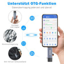 Afitdon - 4-in-1 USB 3.0/USB C Card Reader, High Speed OTG Adapter, Supports TF/microSD/SD