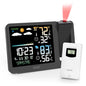 Uzoli - Atomic Projection Alarm Clock with Weather Station, Indoor/Outdoor Temperature, Adjustable Backlight