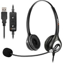 Wantek USB Headset with Noise Cancelling Microphone for Calls