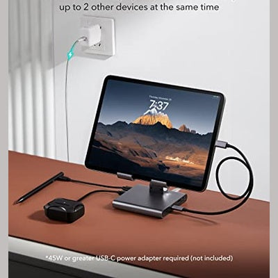 ESR - 8-In-1 Portable USB-C Hub With Adjustable Stand, 100W PD Charging, 4K HDMI