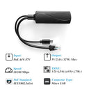 Revotech - REVODATA Micro USB PoE Splitter 5V 2.4A, IEEE 802.3af, 10/100Mbps