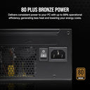 Corsair - CX650 80 Plus Bronze ATX Power Supply with Low-Noise Cooling Fan