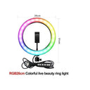 Generic Rgb Led Ring Light With Metal Tripod Stand For Live Streaming
