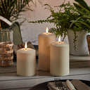 Lights4fun - Set of 3 Waterproof Flameless LED Pillar Candles with Remote Control