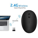 Tenmos - Mini Rechargeable Wireless Mouse, 2.4GHz, Silent, 1000 DPI