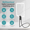 Vehoukli - Hands-Free Magnifying Glass with Flexible Gooseneck & Rechargeable Light