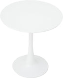 BenyLed 70 cm Round Dining Table - White