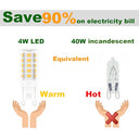 PureShine - G9 LED Bulb, Warm White 2700K, 400 Lumens, Energy Saving, Pack of 6