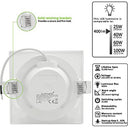 Lumare - 9X LED Recessed Spotlight 6W | IP44 Extra Flat Silver | 26mm Depth