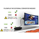 Newbep - HDMI to VGA Adapter Cable, 6ft, Gold-Plated, 1080P, Active Converter