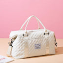 Keoferlo - Stylish Ivory White Duffel Bag, Spacious Gym Tote, Durable Design