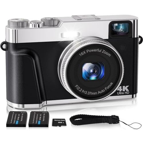 Nsoela - 4K 48MP Autofocus Digital Camera With 32GB Card And Viewfinder