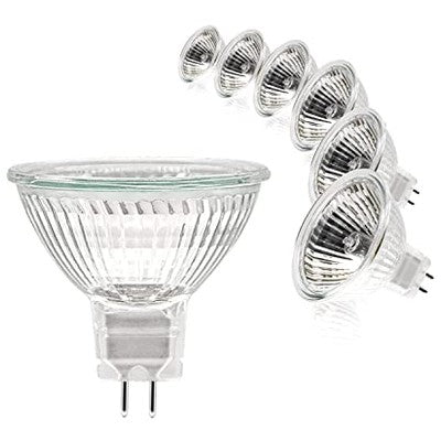 Simusi MR16 Halogen Spotlight Bulbs GU5.3 12V 20W, Dimmable Ceiling Light, 2700K Warm White, 2-Pin - 6 Pack
