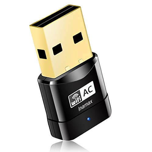 Inamax - AC600 Nano USB WiFi Adapter for PC, Dual Band, Mini Travel Size