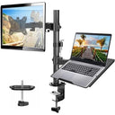 Optimize your workspace with the Huanou Adjustable Monitor Stand. This heavy-duty ergonomic mount supports up to 22lbs, perfect for 32" screens and 17" laptops. Keywords: monitor stand, adjustable mount, ergonomic design