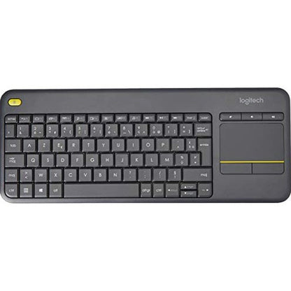 Logitech - K400 Plus Wireless Touch TV Keyboard With Touchpad, AZERTY Layout
