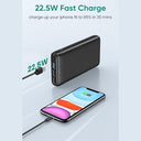 A Addtop - 26800mAh Power Bank, 22.5W Fast Charging, 4 Outputs, LCD Display