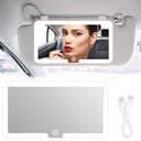 JizzU Car Sun Visor Mirror - HD Makeup with 3 Lighting Modes