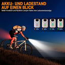 Deilin - 2400 Lumens Front & Back Bike Lights Set, 5 Modes, IPX5 Waterproof