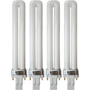 KOR Pack of 4 Energy Efficient 13W GX23 CFL Light Bulbs, 3500K Neutral White