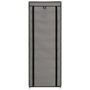 NQJIBUE Grey Fabric Shoe Cabinet with Cover