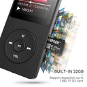 Agptek - Bluetooth 5.3 MP3 Player, 32GB, 1.8" Screen, FM Radio, Voice Recorder