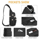 Tactical - Water Resistant MOLLE Sling Bag with Water Bottle Holder & Adjustable Strap