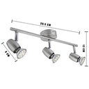Seeseer - Swivelling LED Ceiling Spotlight with 3 x 3W GU10 Bulbs, Warm White