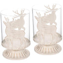 Ifundom - 2pcs Xmas Deer Style Candleholders, Sturdy Christmas Decor, Festive Design