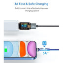 Kuulaa - 2-Pack 3FT 540° Rotating Magnetic Charging Cables, 3A Fast Charge & Data Transfer, Nylon-Braided