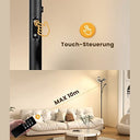 Antenlicht - Dimmable Black Floor Lamp with Flexible Reading Light & Remote Control