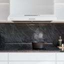 Cecotec - 60 cm Cooker Hood Bolero Flux CM 602200, 220 m3/h Suction, 3 Power Levels, White Finish